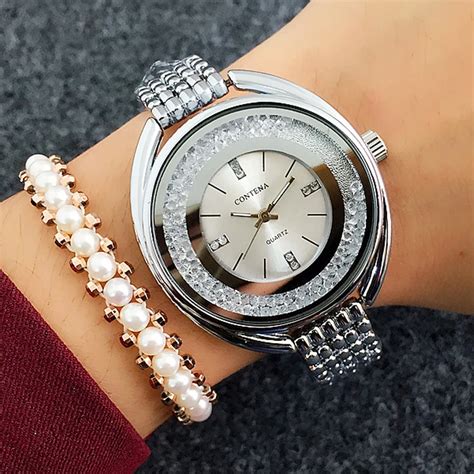 silver designer watches for women